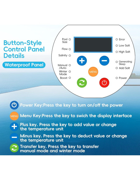 Clorador de Agua Salada SWIMPULSE SPMA10 para Piscinas de 3785L