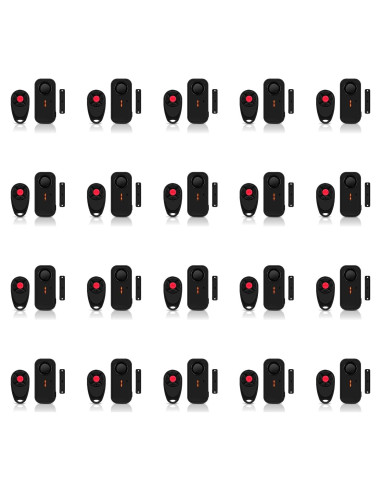 Alarma Inalámbrica de Puerta NineLeaf 108dB Control Remoto 20Pack