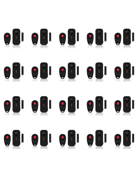 Alarma Inalámbrica de Puerta NineLeaf 108dB Control Remoto 20Pack