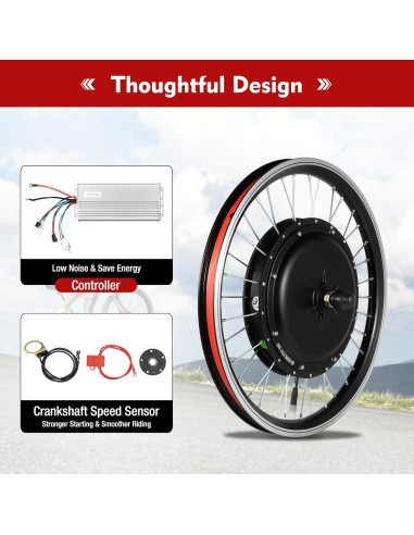 Kit de Conversión E-Bike JLYNOWPT 1000W 48V 20" Delantera