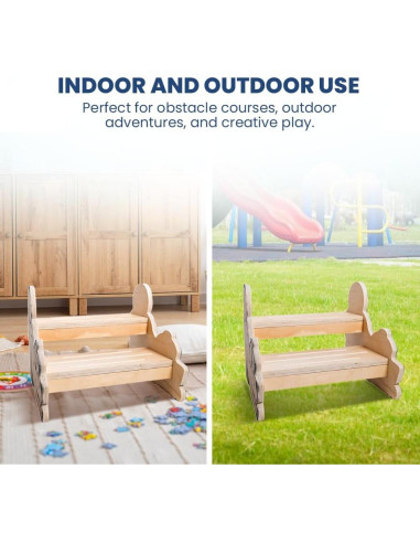 Escalera de Madera para Niños Motherly Haven 2 Escalones Antideslizante