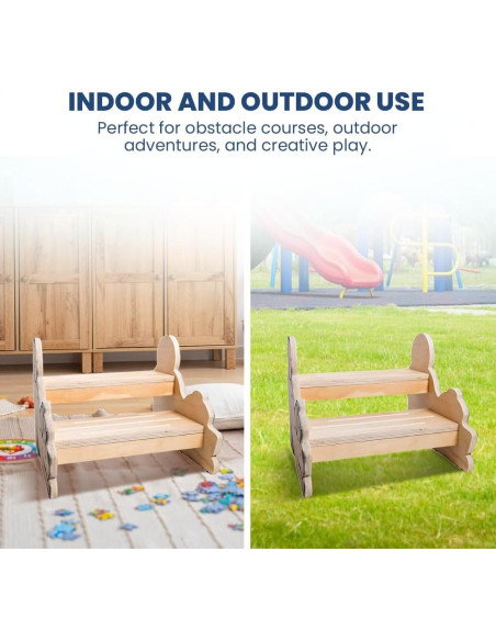 Escalera de Madera para Niños Motherly Haven 2 Escalones Antideslizante