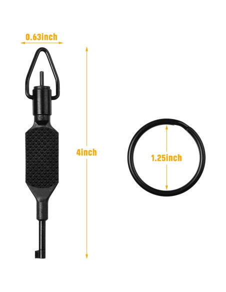 Llave de Esposas Giratoria JOTOVO Zt-9p 10.16 cm Negra