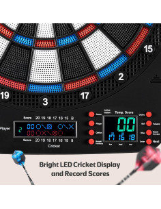 Tablero de Dardos Electrónico Haoteey 34.29 cm 32 Juegos 2