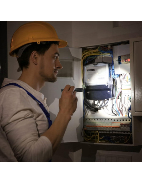 Linterna Mini LED Hortsun 10 Pcs con Clip 9 cm Negra