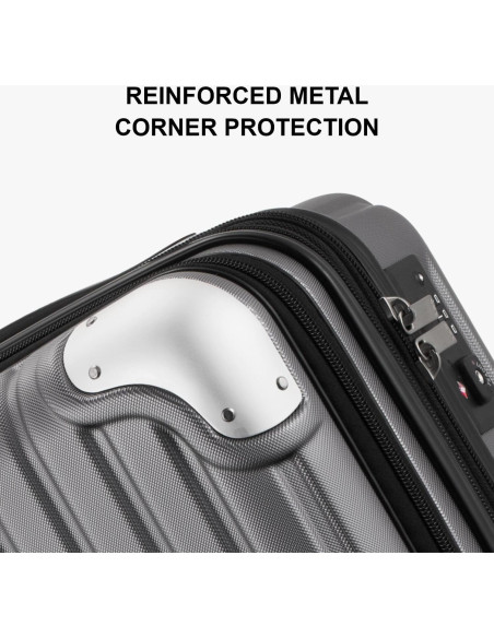 Maleta Dura Expandible LEVEL8 Grace 20 Pulgadas Gris