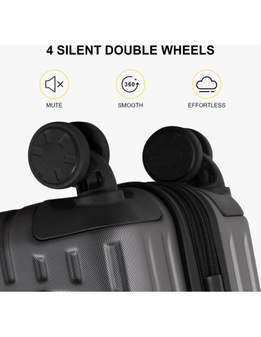 Maleta Dura Expandible LEVEL8 Grace 20 Pulgadas Gris