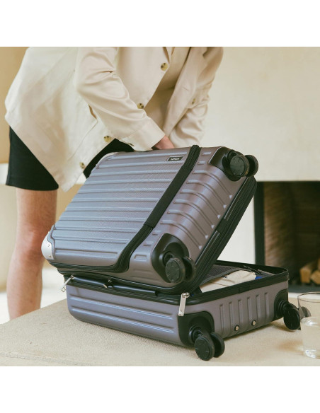 Maleta Dura Expandible LEVEL8 Grace 20 Pulgadas Gris