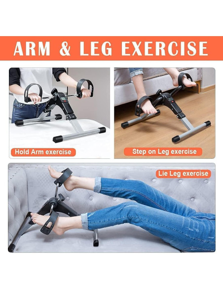 Ejercitador de Pedales TABEKE Plegable para Escritorio - Negro