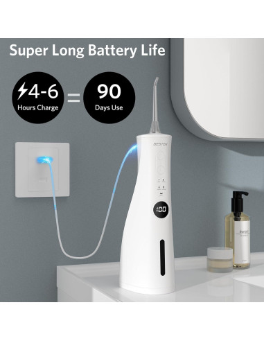 Irrigador Dental BESTEK BTF5039 - 5 Modos, 300ml, IPX7