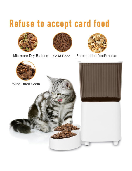 Comedero Inteligente para Mascotas Goodliest 5L Doble Cuencos WiFi