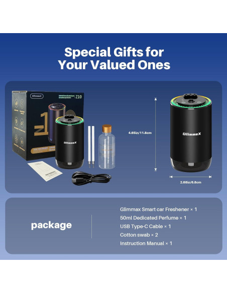 Ambientador de Aire Inteligente GlimmaX para Coche 50ml Ambientador de Aire Inteligente GlimmaX para Coche 50ml