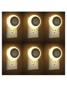 Luces Nocturnas LED Enchufadas Jedqlnye 6 Paquetes 3000K