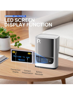 Impresora de Etiquetas POLONO PM220S Bluetooth 2" Blanca 2