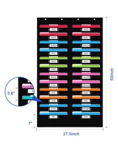 Organizador de Pared REGELETO 24 Bolsillos Negro para Oficina 2