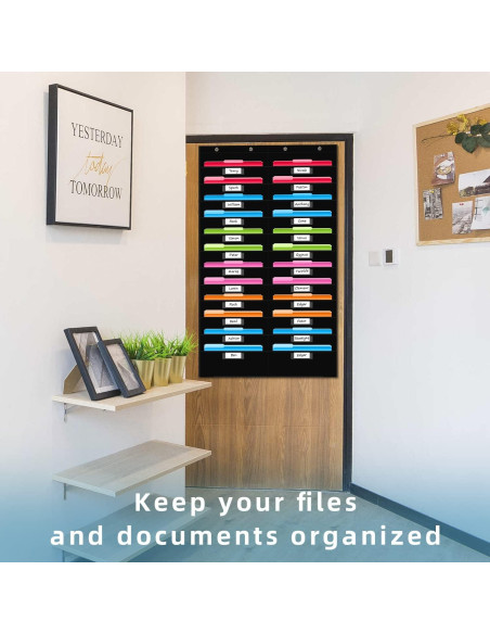 Organizador de Pared REGELETO 24 Bolsillos Negro para Oficina