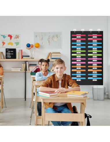 Organizador de Pared REGELETO 24 Bolsillos Negro para Oficina