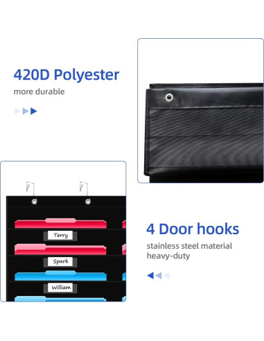 Organizador de Pared REGELETO 24 Bolsillos Negro para Oficina