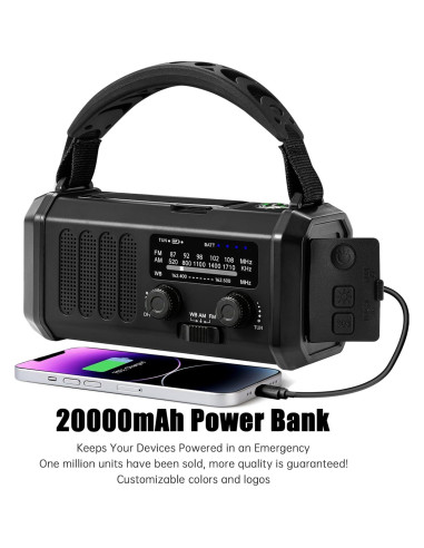 Radio Meteorológica de Emergencia Juvihuxy 20000mAh NOAA AM FM