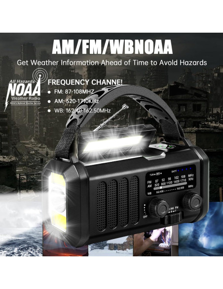 Radio Meteorológica de Emergencia Juvihuxy 20000mAh NOAA AM FM