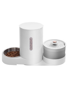 Fuente de Agua y Comedero Wefeedy 1.8L Acero Inoxidable