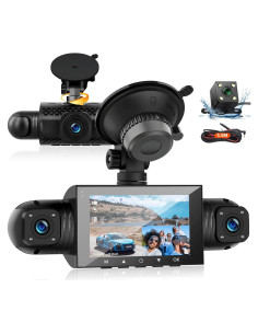 Cámara Dash Podofo 360 4 Canales 3" Pantalla Táctil 1080P