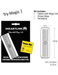 Tatuajes Temporales Realistas INKARTLINK Brazalete 8 Impermeables 2