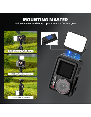 Mini Luz LED BRDRC para Cámara de Acción DJI Osmo Pocket 3