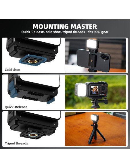 Mini Luz LED BRDRC para Cámara de Acción DJI Osmo Pocket 3