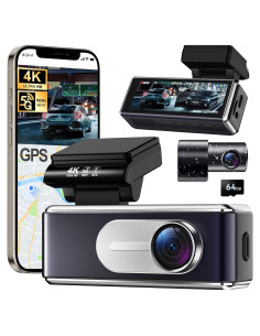 Cámara de tablero dual 4K Csyibeielec con GPS y WiFi 5G