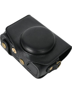 Funda de cámara de cuero PU BMAOLLONGB para Sony PowerShot SX740 2