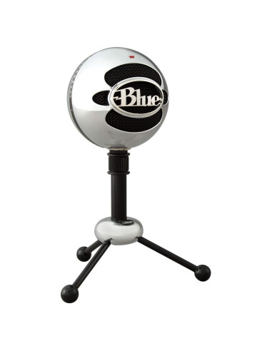 Micrófono USB Logitech Blue Snowball - Aluminio Cepillado, Cardioide y Omnidireccional