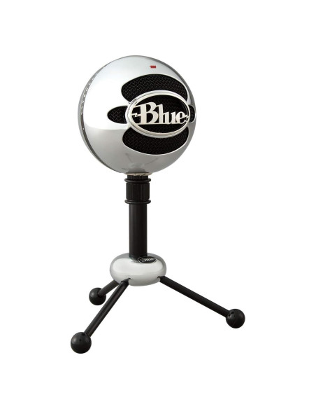 Micrófono USB Logitech Blue Snowball - Aluminio Cepillado, Cardioide y Omnidireccional