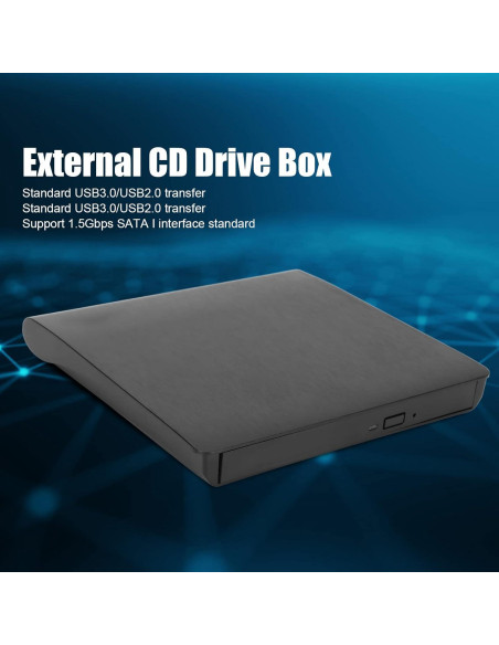 Unidad de DVD Externa Fosa USB 3.0 5Gbps para Laptop 12.7mm 9.5mm