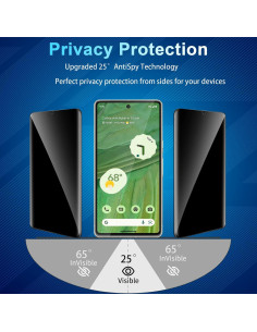 Protector de Pantalla Privado Vidrio Templado Pixel 7 5G - 2 Pzas 2