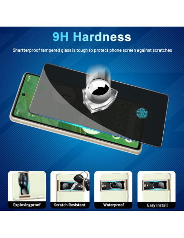 Protector de Pantalla Privado Vidrio Templado Pixel 7 5G - 2 Pzas