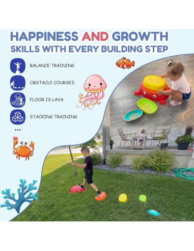 Piedras de Paso de Cangrejo Makarci - 5 Piezas Antideslizantes