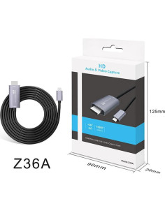 Adaptador de Captura de Video HD ZEZEFUFU HDMI a Type-C 1080P 2