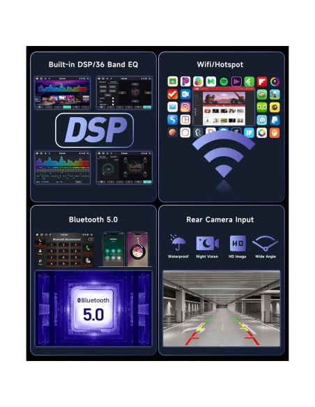 Estéreo de coche Podofo 8Core 4G 64G para Honda Accord 2003-2007