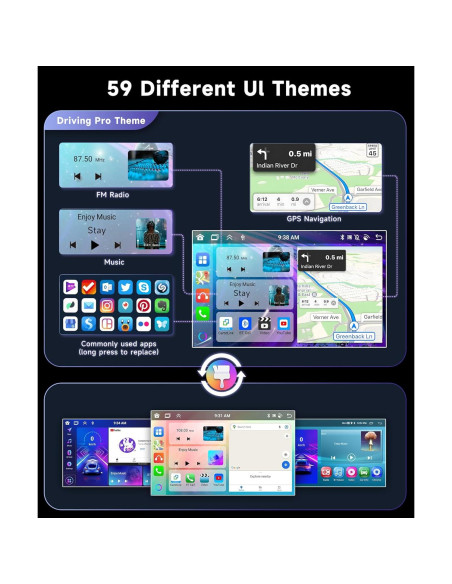 Estéreo de coche Podofo 8Core 4G 64G para Honda Accord 2003-2007