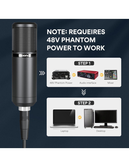 Kit de Streaming MAONO XLR Micrófono y Mezclador RGB