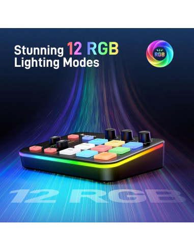 Kit de Streaming MAONO XLR Micrófono y Mezclador RGB