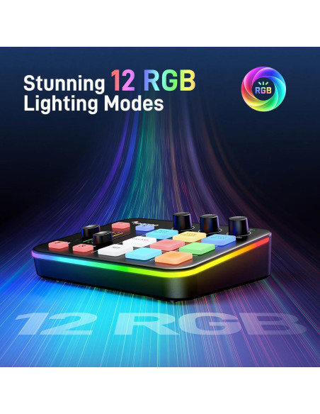 Kit de Streaming MAONO XLR Micrófono y Mezclador RGB