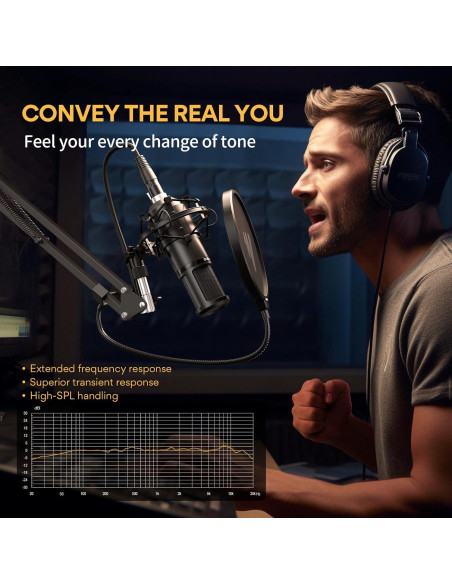 Kit de Streaming MAONO XLR Micrófono y Mezclador RGB