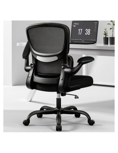 Silla de Oficina Ergonómica BESTFAIR con Soporte Lumbar Negro
