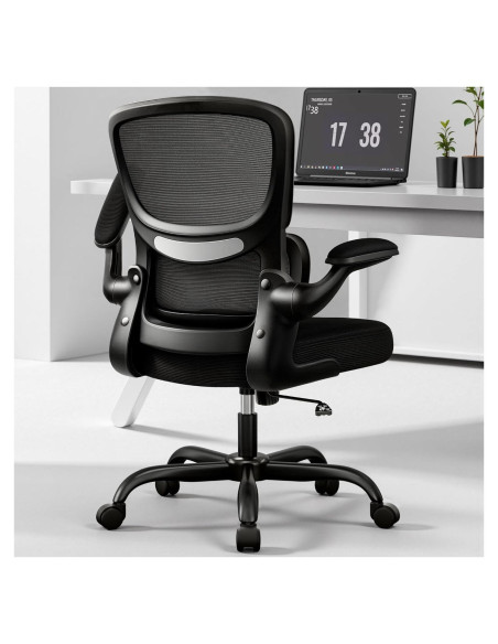 Silla de Oficina Ergonómica BESTFAIR con Soporte Lumbar Negro