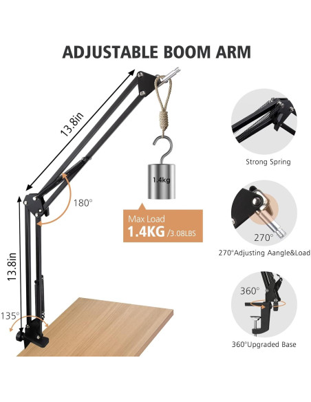 Soporte de Micrófono Boom Arm Elgato Wave 3 - 1.4kg