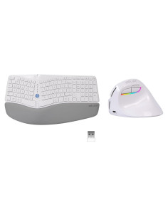 Combo Teclado Ergonómico Inalámbrico DeLUX GM901D y Ratón M618Mini
