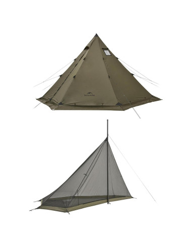 Tienda Teepee Naturehike Ranch Fire 6 Personas Impermeable