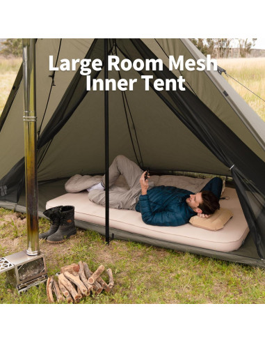 Tienda Teepee Naturehike Ranch Fire 6 Personas Impermeable